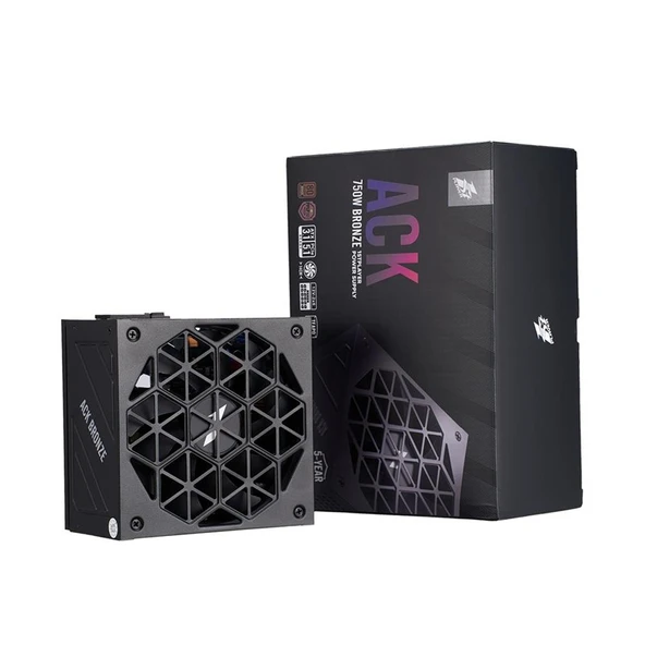 1ST PLAYER ACK 750W 80+ BRONZE AKTİF PFC 14CM FAN 5 YIL GARANTİLİ SİYAH GÜÇ KAYNAĞI ürün görseli 1