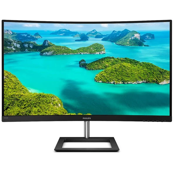 31.5 PHILIPS 322E1C/00 4MS 75MHZ 1XVGA 1XHDMI 1XDP FHD 1920X1080 CURVED VESA SİYAH ürün görseli 1