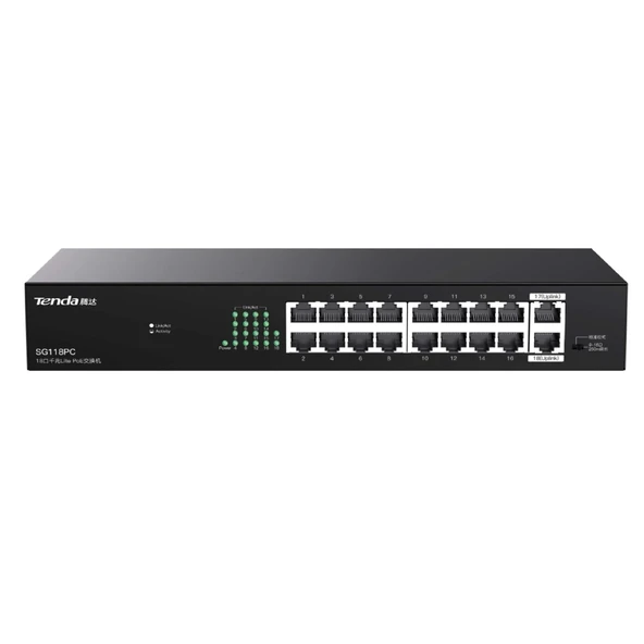 SG118PC 16GE PoE+ Port (167W), 2x GE Uplink Switch
