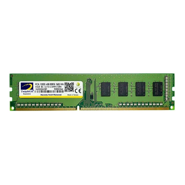 4 GB DDR3 1600MHZ TWINMOS 1.35 CL11 DT MDD3L4GB1600D ürün görseli 1