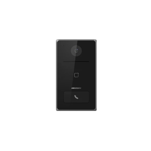 HIKVISION DS-KV6133-ME1 2MP KART OKUYUCULU TEK BUTONLU POE IP INTERCOM DIS UNITE ürün görseli 1