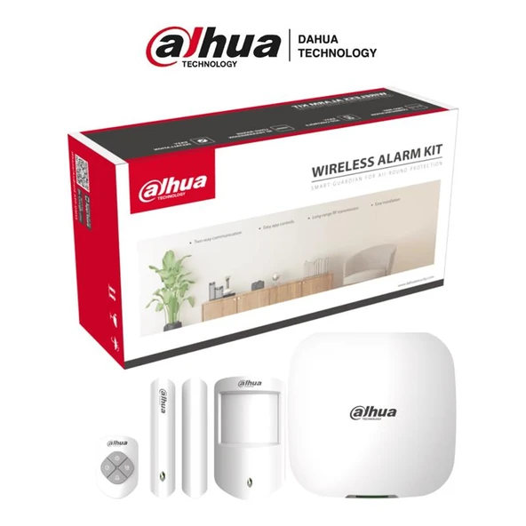 DAHUA ART-ARC3000H-03-W2 WIFI 868MHZ BEYAZ RENK KABLOSUZ ALARM SETİ ürün görseli 1