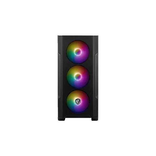 MSI MAG FORGE M100R TEMPERLI CAM ARGB 3X120MM 1X120MM PSU YOK MATX GAMING KASA ürün görseli 1