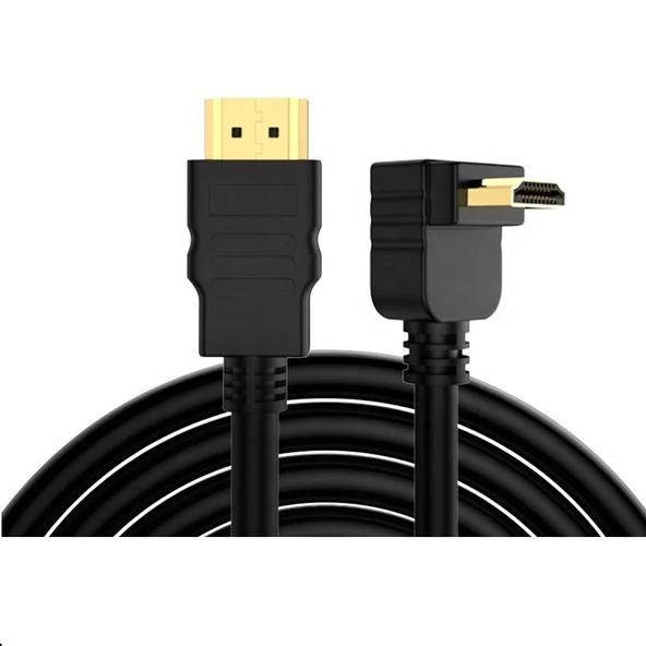 SENSEI S-90DOWN-HDTV 4K 2.0V 3D 1.5 METRE 90 DERECE AÇILI L TİPİ ALTIN UÇLU HDMI KABLO ürün görseli 1