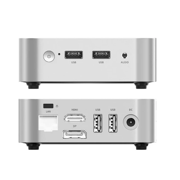 LEADERHUB LP1C-PREMIER INTEL N100 16GB 512SSD WIN11 PRO MINI PC GÜMÜŞ ürün görseli 1