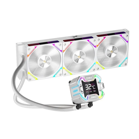 1ST PLAYER X STARSHIP E X360E MM BEYAZ ARGB DİJİTAL EKRAN AM5 / LGA 1851 İŞLEMCİ SIVI SOĞUTUCU ürün görseli 1