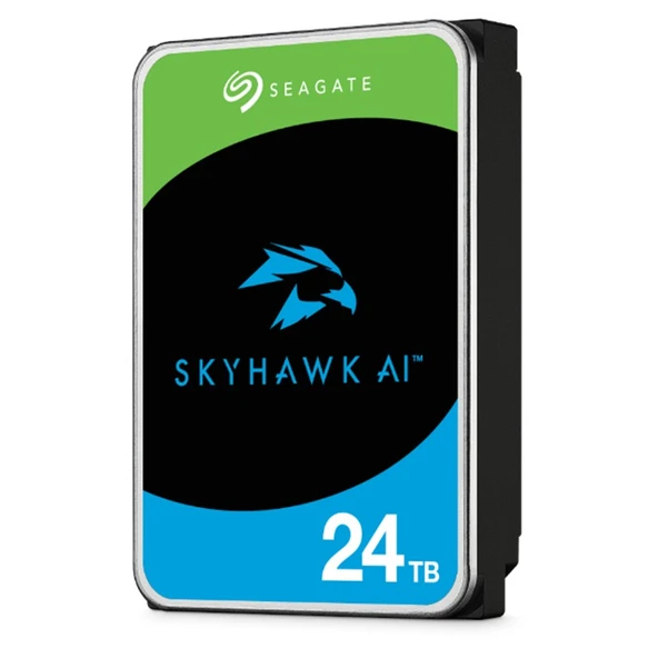 24 TB SEAGATE 3.5 SKYHAWK AI SATA 512MB 7/24 GUVENLIK ST24000VE002 (5 YIL RESMI DIST GARANTILI) ürün görseli 1