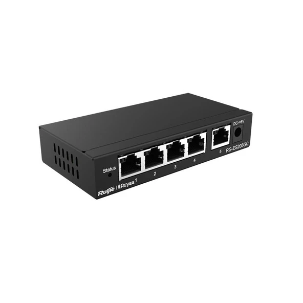RUIJIE REYEE RG-ES205GC 5 PORT GIGABIT LAYER 2 CLOUD YÖNETİLEBİLİR SWITCH ürün görseli 1