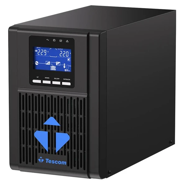 TESCOM NEOLINE 1KVA 1F/1F (2X9AH) 4/8DK LCD ONLINE UPS ürün görseli 1