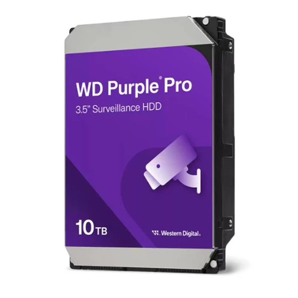 10 TB WD 3.5 PURPLE PRO SATA3 7200RPM 512MB 7/24 GUVENLIK WD102PURP (3 YIL RESMI DIST GARANTILI) ürün görseli 1