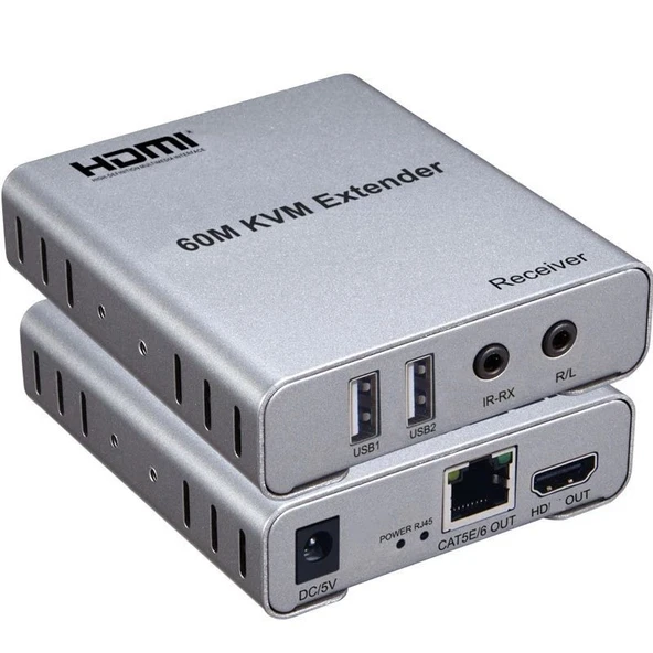 SENSEI HDTV-EXTENTION 60 METRE 1080P CAT6 KVM EXTENDER (HDMI-USB-IR-AUDIO) ürün görseli 1