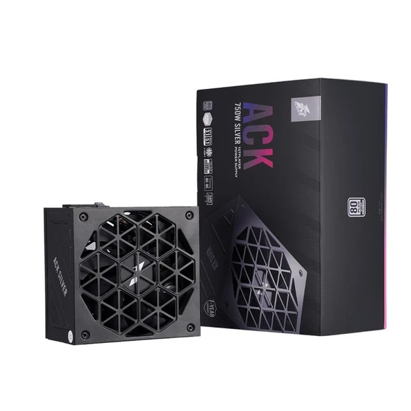1ST PLAYER ACK 750W 80+ SILVER ATX3.1/PCle 5.1 AKTİF PFC 7 YIL GARANTİLİ SİYAH GÜÇ KAYNAĞI ürün görseli 1