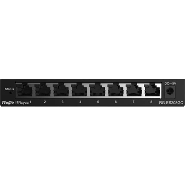 RUIJIE REYEE RG-ES208GC 8 PORT GIGABIT L2 YÖNETİLEBİLİR SWITCH ürün görseli 1