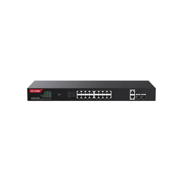 IP-COM G1120P-16-250W 16 PORT GIGABIT+2XGB RJ45/SFP UPLINK 230W POE RACKMOUNT SWITCH ürün görseli 1
