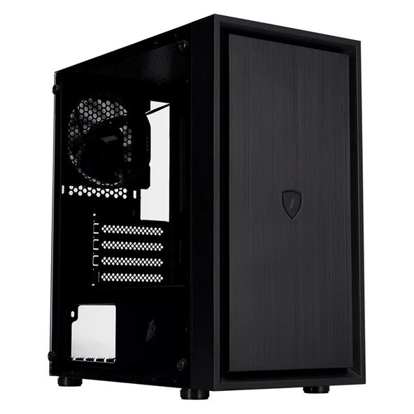1ST PLAYER BLACK SIR B5M SİYAH FK 400W 3X12CM FAN TEMPERLİ CAM USB 3.0 M-ATX KASA ürün görseli 1