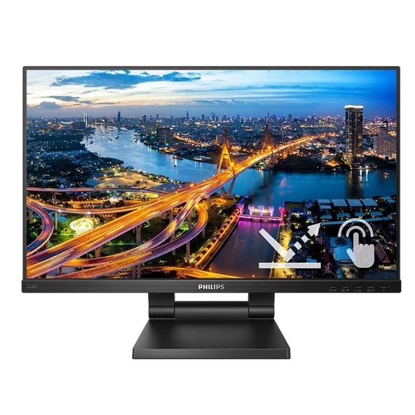 21.5 PHILIPS 222B1TC/00 IPS 4MS 75MHZ 1XVGA 1XHDMI 1XDP 1XUSB 3.2 FHD 1920X1080 HOPARLÖR DOKUNMATİK EKRAN VESA SİYAH ürün görseli 1