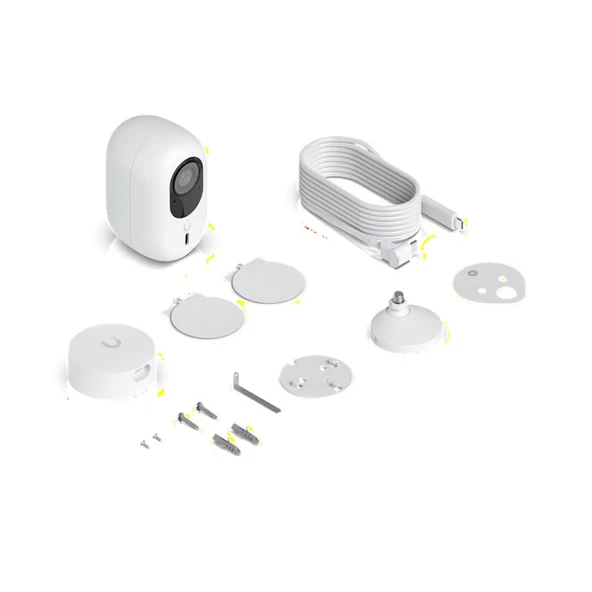 UBIQUITI UVC-G6-INS-W 8MP 2.8MM LENS 6 METRE IR ÇİFT YÖNLÜ KONUŞMA PLAKA VE YÜZ ALGILAMA WIFI IPX5 KAMERA ürün görseli 1
