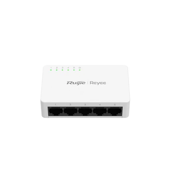 RUIJIE REYEE RG-ES05G-L 5 PORT GIGABIT TAK CALISTIR PLASTIK KASA SWITCH ürün görseli 1
