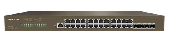 IP-COM G5328P-24-410W 24 PORT GIGABIT+ 4XGB SFP UPLINK L3 YÖNETİLEBİLİR 370W POE RACKMOUNT SWITCH ürün görseli 1