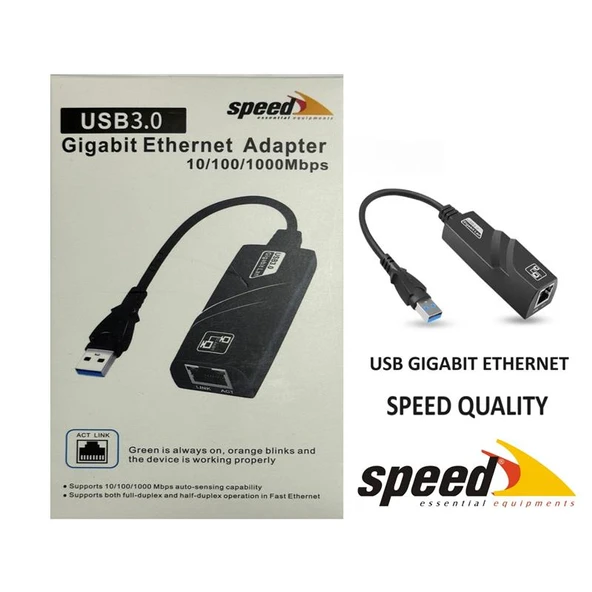 SPEED SP-UE050 USB3.0 GIGABIT ETHERNET DÖNÜŞTÜRÜCÜ ürün görseli 1