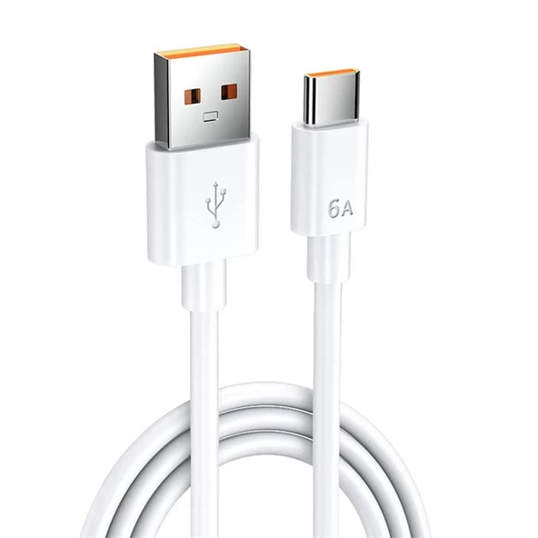 SENSEI 1 METRE USB TO TYPE-C 6A DATA VE ŞARJ KABLOSU (SNSDC-1M) (MFI UYUMLU DEGILDIR) ürün görseli 1