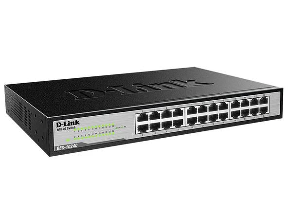 D-LINK DES-1024D 24 PORT 10/100 METAL KASA SWITCH ürün görseli 1