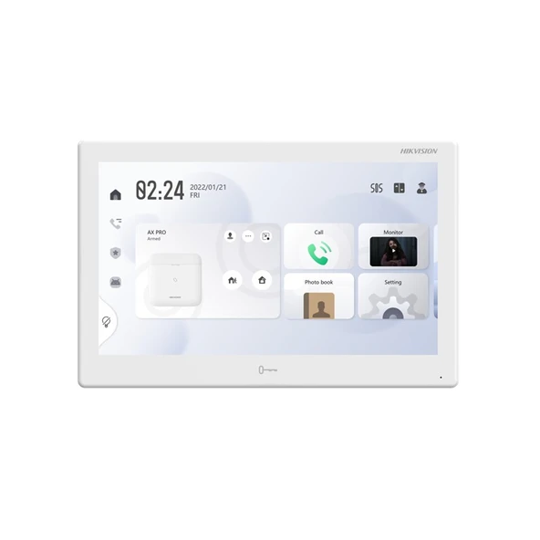 HIKVISION DS-KH9510-WTE1 10.1 INC DOKUNMATİK EKRANLI WIFI POE VIDEO INTERCOM İÇ MEKAN İSTASYONU ürün görseli 1