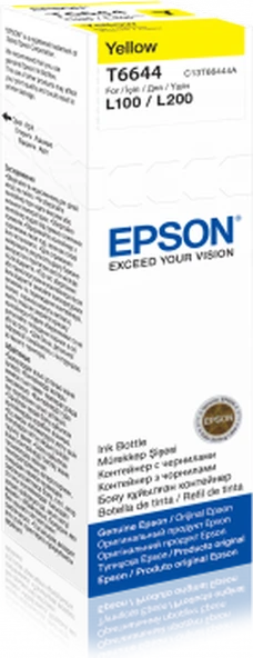 EPSON C13T66444A T6644 YELLOW MÜREKKEP (L110-L200-L550-L355) ürün görseli 1