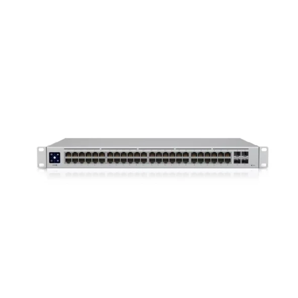 UBIQUITI USW-48-POE 48 PORT GIGABIT + 4X1GB SFP UPLINK 195W POE YÖNETİLEBİLİR RACKMOUNT SWITCH ürün görseli 1