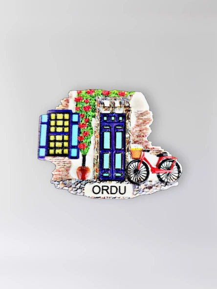ORDU Polyester Kabartmalı Magnet 7 x 5,5 cm Dekoratif Hediyelik Buzdolabı Süsü (Kod:1500) ürün görseli 1