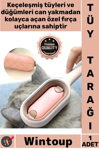 #Tarak ABS Kürk Çözücü Keçe Açıcı Masaj Etkili Evcil Hayvan Fırçası Kedi Köpek Tüy Toplama Tarağı ürün görseli 1