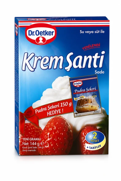 Dr. Oetker Krem Şanti 144 Gr + Pudra Şekeri 150 Gr ürün görseli 1