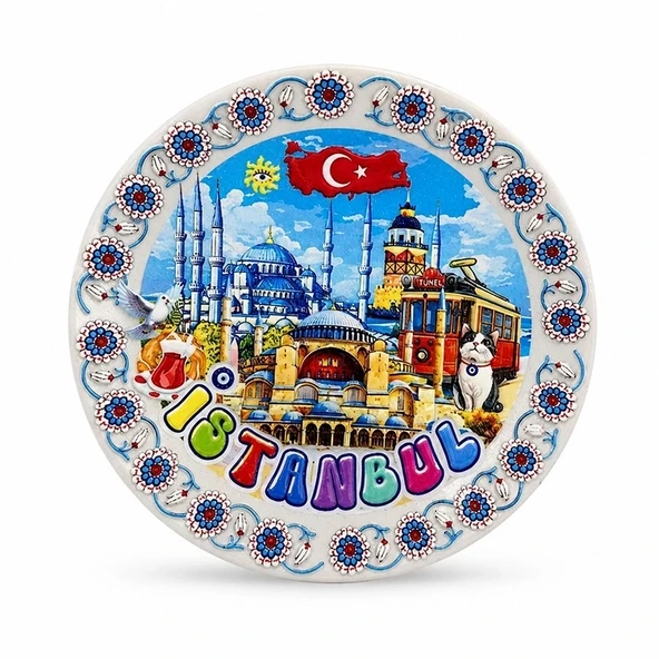 İstanbul Temalı Seramik Magnet Alk5853 ürün görseli 1