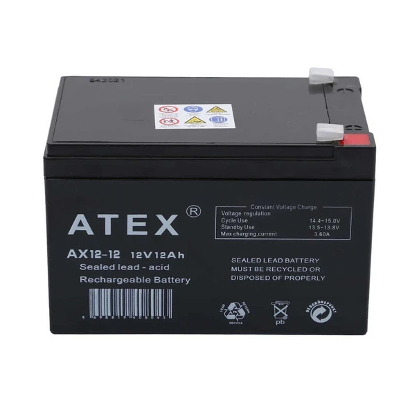 Atex Ax12-12 12v 12ah Akü ürün görseli 1