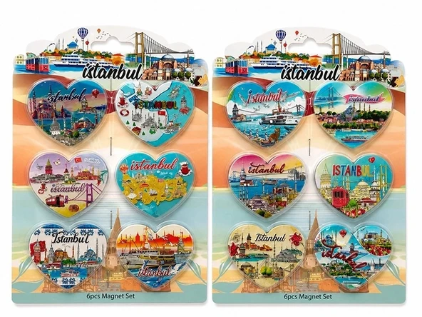 İstanbul Temalı Silikon Buzdolapı Süsü Magnet 6'lı Set Alk5805 ürün görseli 1