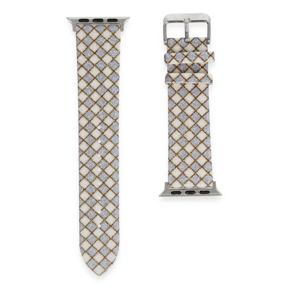 Apple Watch 42mm Karo Motif Kordon - Lila ürün görseli 1