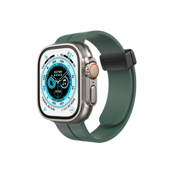 Apple Watch 42mm Kr412 Elegance Stylısh Kordon (saat Değildir) - Koyu Yeşil ürün görseli 1