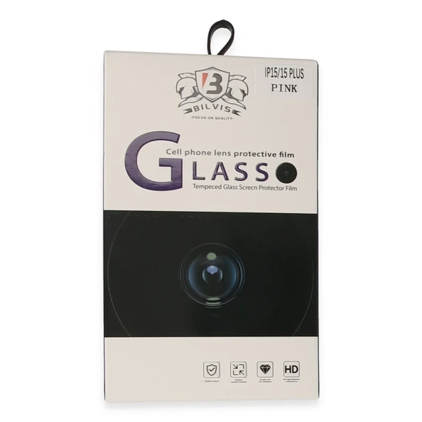 Apple İphone 15 Bilvis Titan Kamera Lens - Pembe - Resim 3