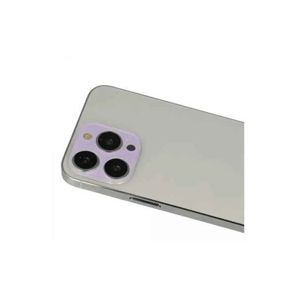Apple İphone 13 Pro Max Rainbow Kamera Lens Koruma Cam - Mor ürün görseli 1