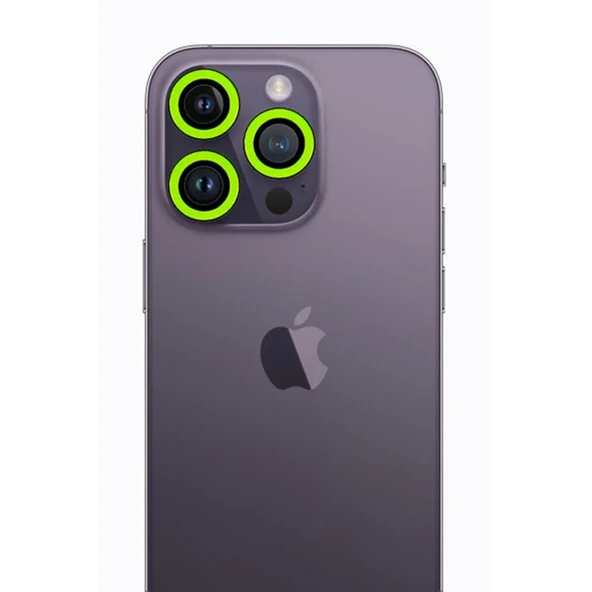 Apple İphone 12 Pro Neon Fosforlu Kamera Lens - Yeşil ürün görseli 1