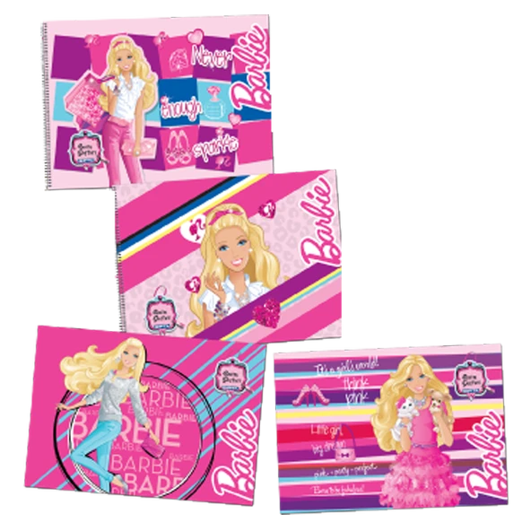 Gıpta Resim Defteri Spiralli 15 YP 17x24 Barbie 5454 ürün görseli 1