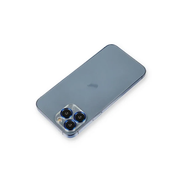 Apple İphone 11 Pro Max Metal Kamera Lens Koruma Cam - Mavi ürün görseli 1