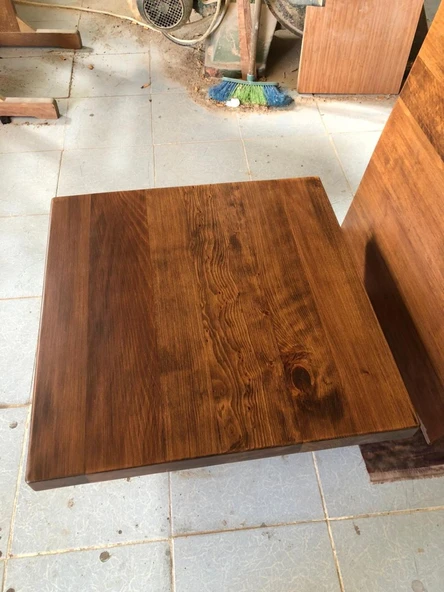 Bintaş Mobilya Kütük Cafe Masası Üstü Tablası 60 x 60 Cm ürün görseli 1