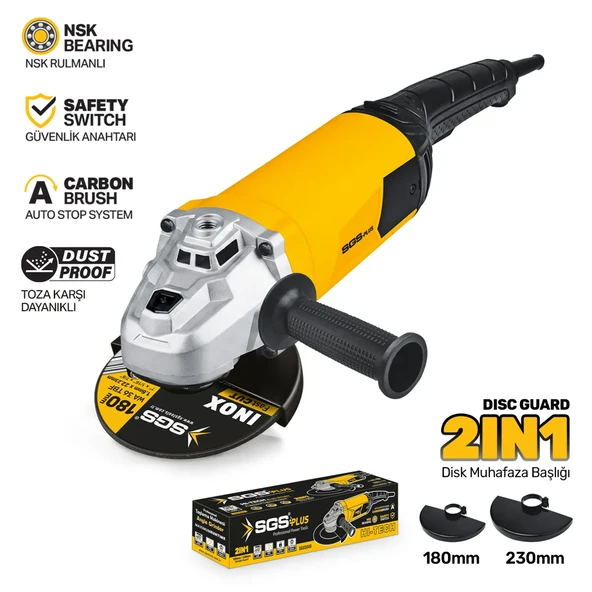 SGS ENDÜSTRİYEL TAŞLAMA MAKİNESİ 3000 WATT 180-230 MM ürün görseli 1