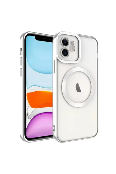 Newface Apple iPhone 11 Kılıf Kross Magneticsafe Kapak - Gümüş ürün görseli 1