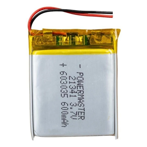 PowerMaster 603035 3.7 Volt 600 Mah Lityum Polimer Pil ürün görseli 1