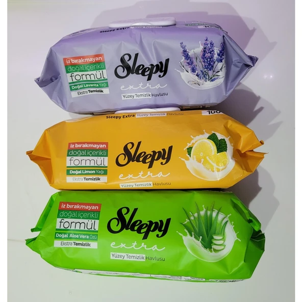 Yüzey Temizlik Havlusu 3*100 (Lavanta Yağı&Limonyağı&Aloe Vera Özü) ürün görseli 1