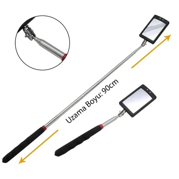 PowerMaster PM-26176 Teleskopik Katlanır Ayna - Resim 2