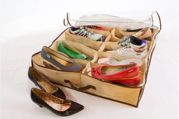 Ayakkabı Saklama Çantası 12 Bölmeli Shoes Under ürün görseli 1