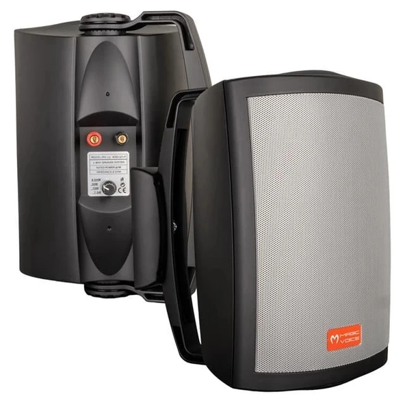 Magicvoice MV-25 16 Cm 80W 2 Yollu Siyah Sütun Hat Trafolu Hoparlör 2'li Takım ürün görseli 1